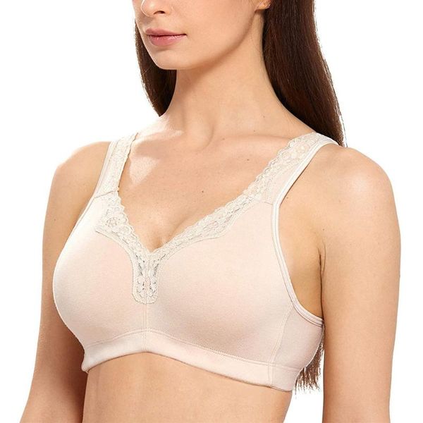 bras soft cup sleeping underwear non padded lace trim plus size wirecotton bra women wire minimizer c d e f g h i, Red;black
bras soft cup sleeping underwear non padded lace trim plus size wirecotton bra women wire minimizer c d e f g h i, Red;black