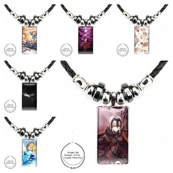 pendant necklaces for women gift cusize japan anime jeanne d'arc necklace fashion long chain with rectangle black hematite jewelry, Silver
pendant necklaces for women gift cusize japan anime jeanne d'arc necklace fashion long chain with rectangle black hematite jewelry, Silver