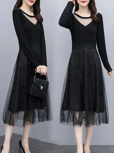 slim fitting black long sleeve knitted skirt in spring and autumn of 2021, Black;gray
slim fitting black long sleeve knitted skirt in spring and autumn of 2021, Black;gray