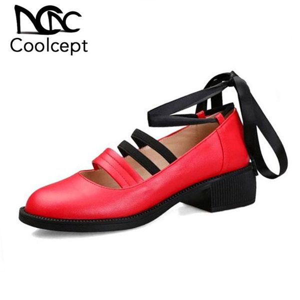 dress shoes coolcept size 28-41 4 colors women pumps round head fashion lace up square heels pu leather skirt footwear, Black
dress shoes coolcept size 28-41 4 colors women pumps round head fashion lace up square heels pu leather skirt footwear, Black