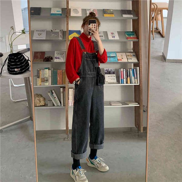 women's jumpsuits & rompers denim retro trousers loose solid color overalls female korean student style woman street jeans zdtm, Black;white
women's jumpsuits & rompers denim retro trousers loose solid color overalls female korean student style woman street jeans zdtm, Black;white