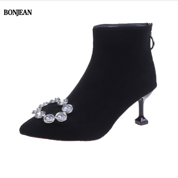 boots bonjean ankle shoes women pointed toe zip high heels dress warm snow woman booties mujer zapatos, Black
boots bonjean ankle shoes women pointed toe zip high heels dress warm snow woman booties mujer zapatos, Black