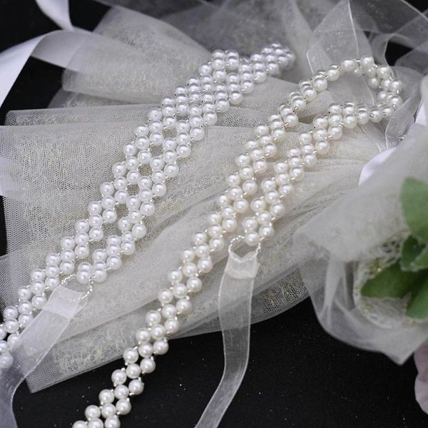 wedding sashes trixy s34 pearls belts sash women's beaded organza ribbion belt bridal for brides, White
wedding sashes trixy s34 pearls belts sash women's beaded organza ribbion belt bridal for brides, White