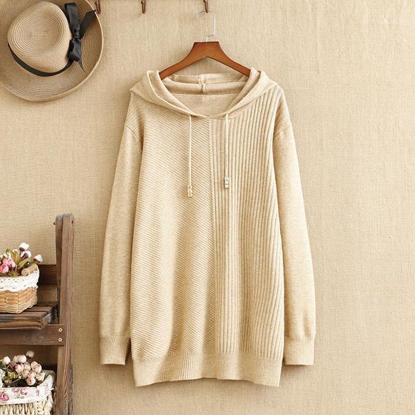 plus size t-shirt sweater for women hooded knitted fabric long sleeve adding fertilizer fat lady's wear in winter, Black
plus size t-shirt sweater for women hooded knitted fabric long sleeve adding fertilizer fat lady's wear in winter, Black