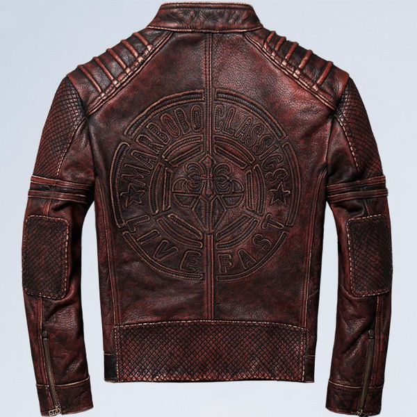 men's leather & faux vintage 2021 brown men american motorcycle jacket plus size xxxxxl genuine cowhide slim fit biker's coat, Black
men's leather & faux vintage 2021 brown men american motorcycle jacket plus size xxxxxl genuine cowhide slim fit biker's coat, Black