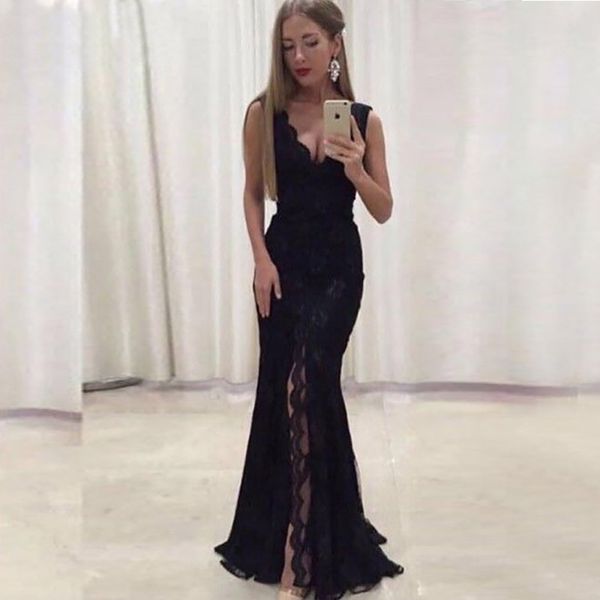 New Black Prom Dresses Mermaid Lace V-Neck Backless Party Maxys Long Prom Gown vestidos de gala Cheap Evening Party Dresses, Custom
New Black Prom Dresses Mermaid Lace V-Neck Backless Party Maxys Long Prom Gown vestidos de gala Cheap Evening Party Dresses, Custom