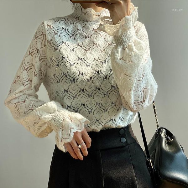 autumn and winter korean style hollow sweet half high neck fur lace shirt western bottoming female 6 women's blouses & shirts, White
autumn and winter korean style hollow sweet half high neck fur lace shirt western bottoming female 6 women's blouses & shirts, White