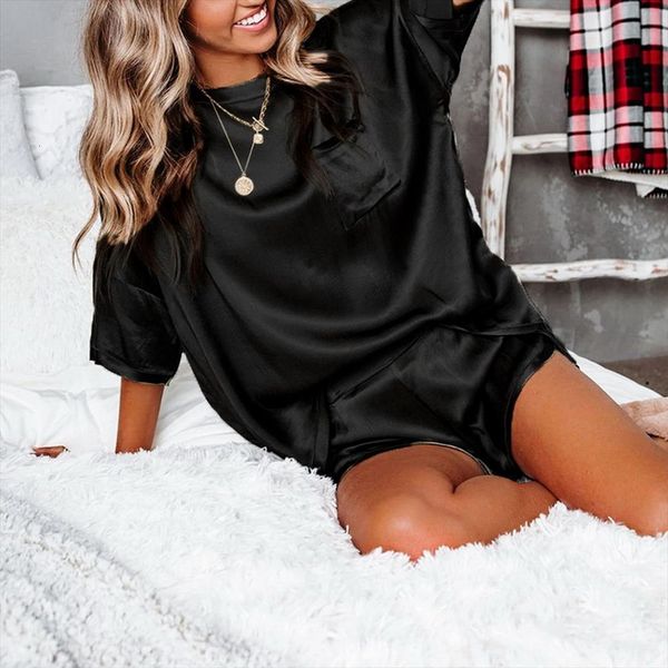 silk satin pajamas pyjamas set womens sleepwears short sleeve pijama suit female sleep two piece loungewear, Black;red
silk satin pajamas pyjamas set womens sleepwears short sleeve pijama suit female sleep two piece loungewear, Black;red