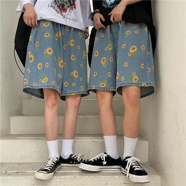 women's shorts denim loose high waist lacing washed retro casual jeans harajuku streetwear oversize daisy print, White;black
women's shorts denim loose high waist lacing washed retro casual jeans harajuku streetwear oversize daisy print, White;black