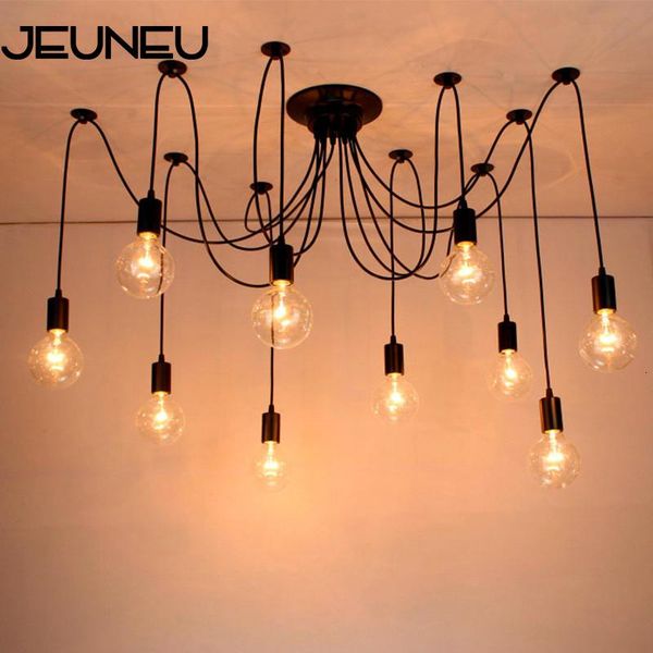 modern black vintage pendant lamp e27 led loft big spider industrial 14 heads hanging lights for living room restaurants kitchen
modern black vintage pendant lamp e27 led loft big spider industrial 14 heads hanging lights for living room restaurants kitchen