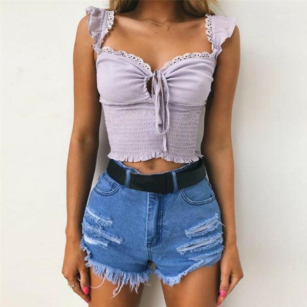 style women blouses summer casual tank vest blouse sleeveless crop ruffles solid pure color short fashion 2021 women's & shirts, White
style women blouses summer casual tank vest blouse sleeveless crop ruffles solid pure color short fashion 2021 women's & shirts, White
