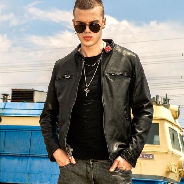 men's leather & faux 2021 black men slim fit biker's jacket plus size xxxl genuine sheepskin autumn russian short motorcycle coat
men's leather & faux 2021 black men slim fit biker's jacket plus size xxxl genuine sheepskin autumn russian short motorcycle coat