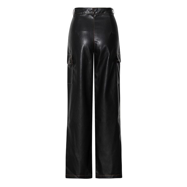 casual pu leather wide leg pants for women high waist bottom split pocket back trouser female fashion new stylish, Black;white
casual pu leather wide leg pants for women high waist bottom split pocket back trouser female fashion new stylish, Black;white