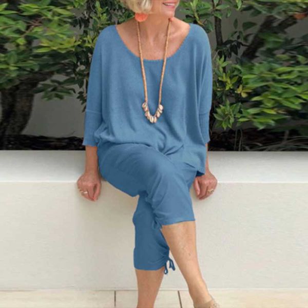 women's two piece pants spring solid simple set women fashion o neck 3/4 shirts pullover and outfits 2021 autumn ladies homewear, White
women's two piece pants spring solid simple set women fashion o neck 3/4 shirts pullover and outfits 2021 autumn ladies homewear, White