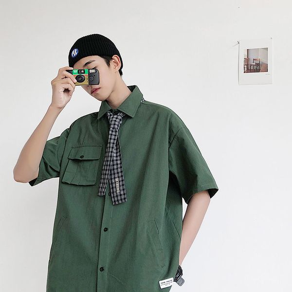 2021 new send tie men's shorts sleeve hawaiian shirt camisa social masculina streetwear french cuff mens clothes fashion shirts s-xl yn, White
2021 new send tie men's shorts sleeve hawaiian shirt camisa social masculina streetwear french cuff mens clothes fashion shirts s-xl yn, White