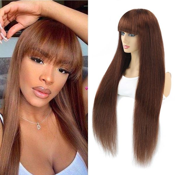 brazilian straight ombre human hair wigs for women full wig with bang silk brown purple highlight wig remy 30inch, Black;brown
brazilian straight ombre human hair wigs for women full wig with bang silk brown purple highlight wig remy 30inch, Black;brown