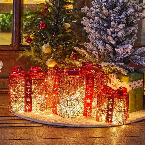 gift wrap 3pcs/set christmas decoration box with lights tree ornament luminous iron art home outdoor mall navidad xams
gift wrap 3pcs/set christmas decoration box with lights tree ornament luminous iron art home outdoor mall navidad xams