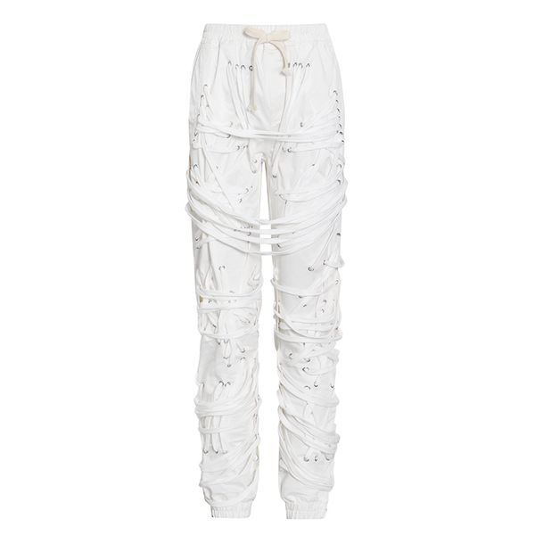 black streetwear bandage pants for women high waist lace up bowknot casual trouser female fashion new clothing 2021, Black;white
black streetwear bandage pants for women high waist lace up bowknot casual trouser female fashion new clothing 2021, Black;white