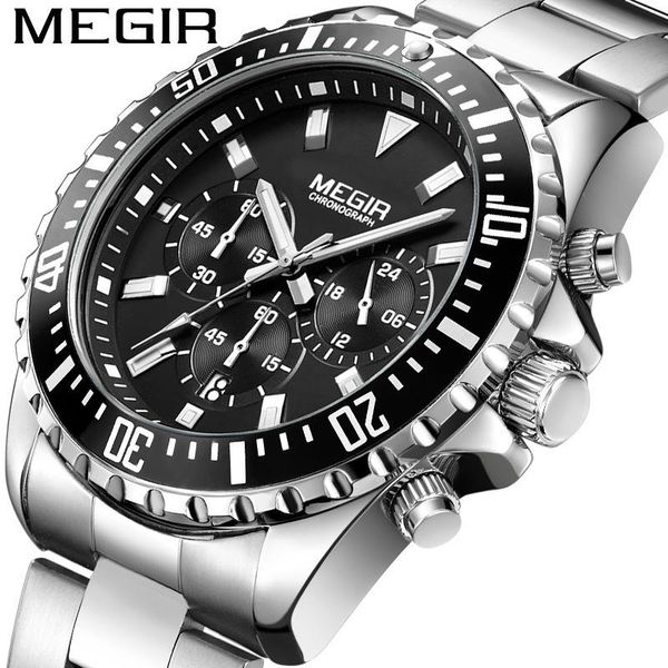 wristwatches megir 2021 stainless steel fashion sports men's waterproof luminous watch dial chronograph calendar band quartz 2064, Slivery;brown
wristwatches megir 2021 stainless steel fashion sports men's waterproof luminous watch dial chronograph calendar band quartz 2064, Slivery;brown
