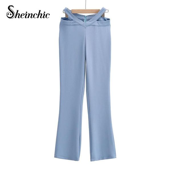 women's pants & capris sheinchic 2021 fashion hollow out high waist vintage flare womens zipper female trousers mujer, Black;white
women's pants & capris sheinchic 2021 fashion hollow out high waist vintage flare womens zipper female trousers mujer, Black;white