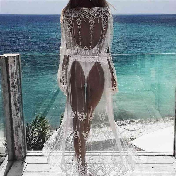lace crochet bikini beachwear cover up women see through white hollow half sleeve bathing suit casual loose, White;black
lace crochet bikini beachwear cover up women see through white hollow half sleeve bathing suit casual loose, White;black