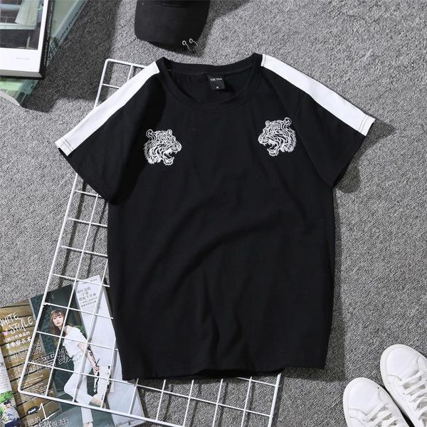 summer round collar style harajuku embroidery cranes tiger head couples short-sleeved t-shirt female with casual t-shirt, White
summer round collar style harajuku embroidery cranes tiger head couples short-sleeved t-shirt female with casual t-shirt, White