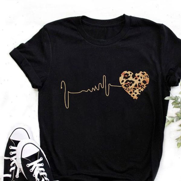 womens black t shirt summer new fashion leopard heartbeat short sleeve print clothes ladies graphic female clothes, White
womens black t shirt summer new fashion leopard heartbeat short sleeve print clothes ladies graphic female clothes, White