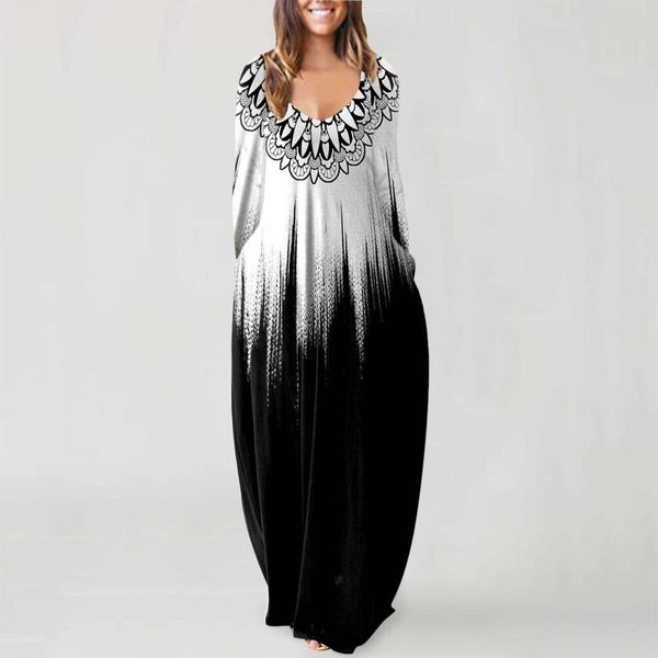 casual dresses 40# gradient color long dress women long sleeve o-neck plus size maxi loose pocket vintage vestidos, Black;gray
casual dresses 40# gradient color long dress women long sleeve o-neck plus size maxi loose pocket vintage vestidos, Black;gray