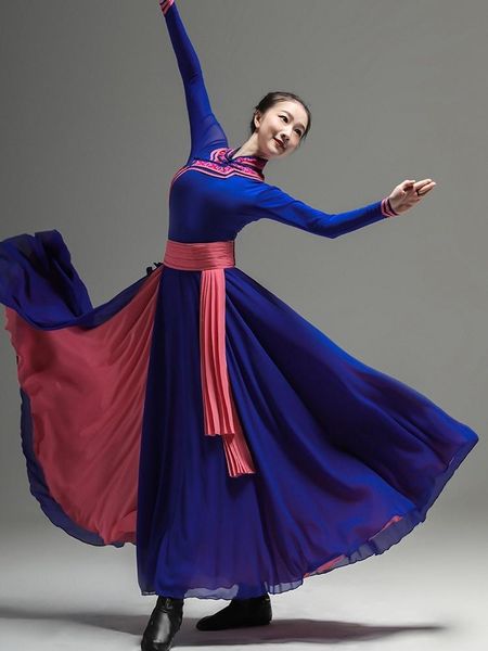 ethnic clothing mongolian dance costumes female stage opening minority practice large skirt, Red
ethnic clothing mongolian dance costumes female stage opening minority practice large skirt, Red