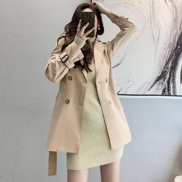 women's trench coats 2021 women short spring windbreaker casual loose safari clothes fashion stand collar drawstring female coat, Tan;black
women's trench coats 2021 women short spring windbreaker casual loose safari clothes fashion stand collar drawstring female coat, Tan;black