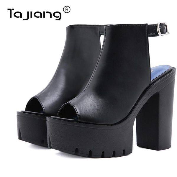 dress shoes ta jiang summer height increase women's metal buckle roman thick-soled wedge sandals gladiator t163-7, Black 
dress shoes ta jiang summer height increase women's metal buckle roman thick-soled wedge sandals gladiator t163-7, Black