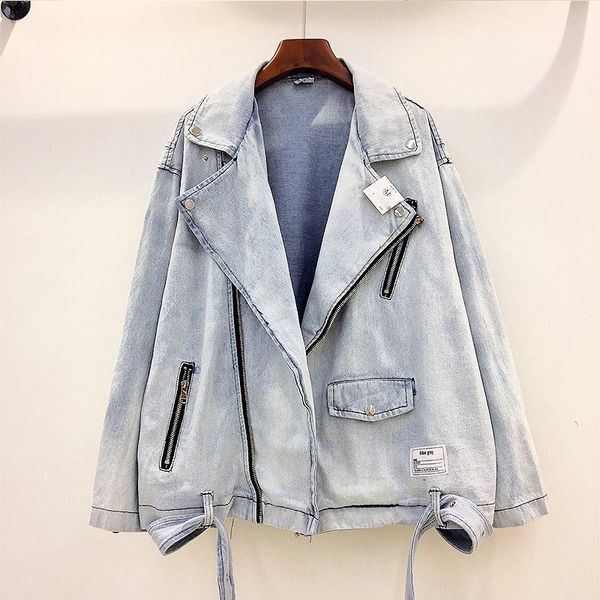 women's jackets star with the paragraph 2021 fashion spring and autumn leisure port wind personality denim jacket female tide h014, Black;brown
women's jackets star with the paragraph 2021 fashion spring and autumn leisure port wind personality denim jacket female tide h014, Black;brown