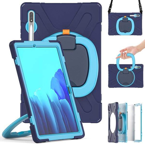 360 rotaion kickstand kids silicone case for samsung galaxy tab s7 plus t970 t975 durable cover with pencil slot+shoulder strap
360 rotaion kickstand kids silicone case for samsung galaxy tab s7 plus t970 t975 durable cover with pencil slot+shoulder strap
