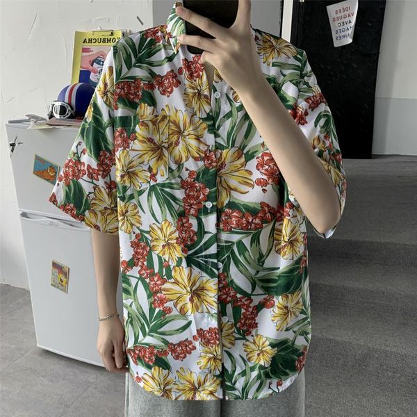men's casual shirts men summer shirt beach style green leaves printed hawaiian short sleeve turn down collar camisa homme, White;black
men's casual shirts men summer shirt beach style green leaves printed hawaiian short sleeve turn down collar camisa homme, White;black