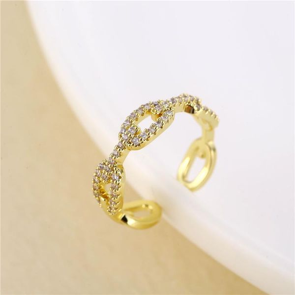cluster rings yjgs trend inlaid zircon open unique index finger ring chain adjustable jewelry gifts, Golden;silver
cluster rings yjgs trend inlaid zircon open unique index finger ring chain adjustable jewelry gifts, Golden;silver