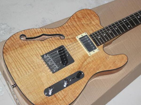 single f hole semi-hollow electric guitar tiger maple wood color mahogany body
single f hole semi-hollow electric guitar tiger maple wood color mahogany body