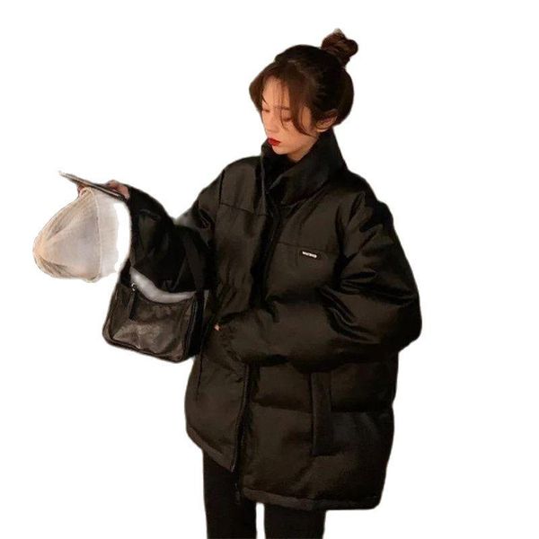 women's fur & faux winter 2021 women cotton-padded coat super shiny pu leather loose thick female jacket imitation outwear814, Black
women's fur & faux winter 2021 women cotton-padded coat super shiny pu leather loose thick female jacket imitation outwear814, Black