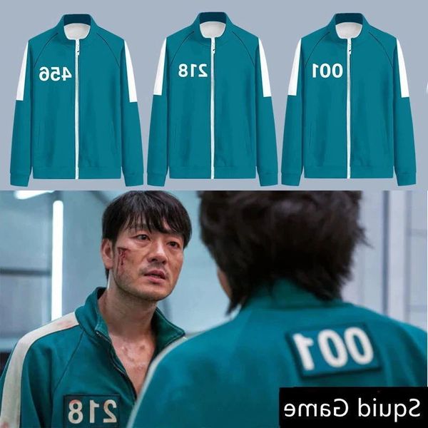 women's hoodies & sweatshirts squid round play six korean films 456/067/218 merch man/woman streetwear winter jacket with zipper sweats, Black 
women's hoodies & sweatshirts squid round play six korean films 456/067/218 merch man/woman streetwear winter jacket with zipper sweats, Black