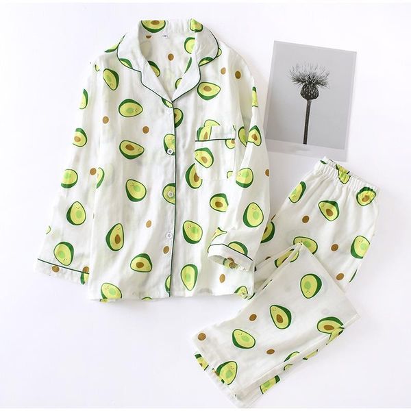 100% cotton cute cartoon women's pajamas set avocado printed nightwear female sets turn-down neck shirt+pants lady home clothes, Black;red
100% cotton cute cartoon women's pajamas set avocado printed nightwear female sets turn-down neck shirt+pants lady home clothes, Black;red