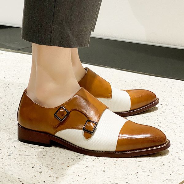 luxury men wedding shoes business party barber fashion dress shoes buckle strap british spliced elegant suit shoes, Black
luxury men wedding shoes business party barber fashion dress shoes buckle strap british spliced elegant suit shoes, Black