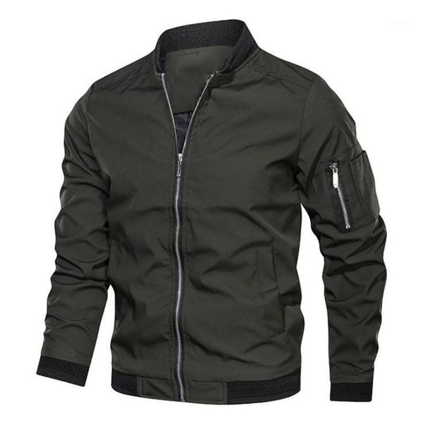 autumn winter mens casual jacket fashion zip up slim fit caots male trend baseball bomber man brand overcoat men's jackets, Black;brown
autumn winter mens casual jacket fashion zip up slim fit caots male trend baseball bomber man brand overcoat men's jackets, Black;brown