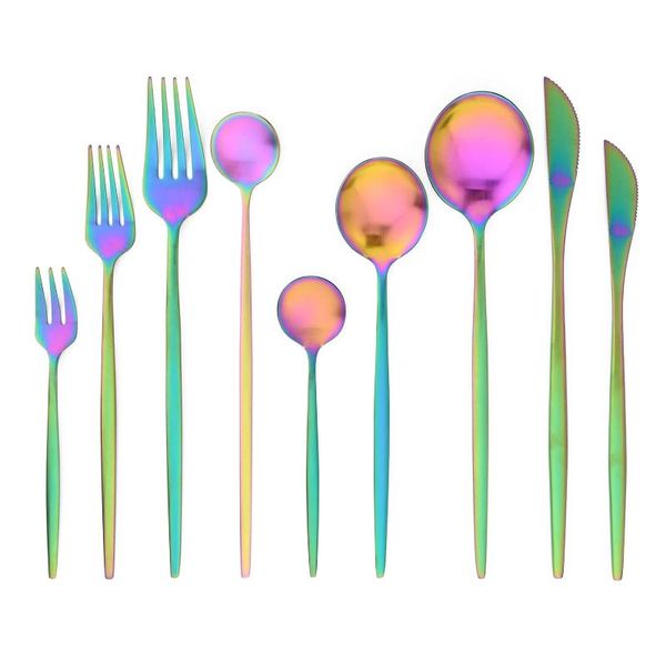 dinnerware sets jankng rainbow cutlery set stainless steel flatware golden knives fork spoon silverware tableware
dinnerware sets jankng rainbow cutlery set stainless steel flatware golden knives fork spoon silverware tableware