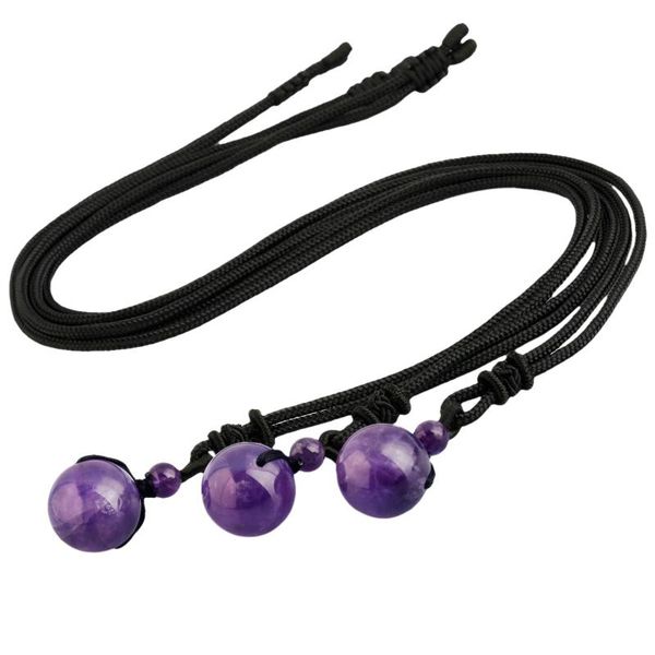 pendant necklaces natural amethyst crystal gem necklace double ball black adjustable rope chain 7 chakra energy amulet women jewelry gift, Silver
pendant necklaces natural amethyst crystal gem necklace double ball black adjustable rope chain 7 chakra energy amulet women jewelry gift, Silver