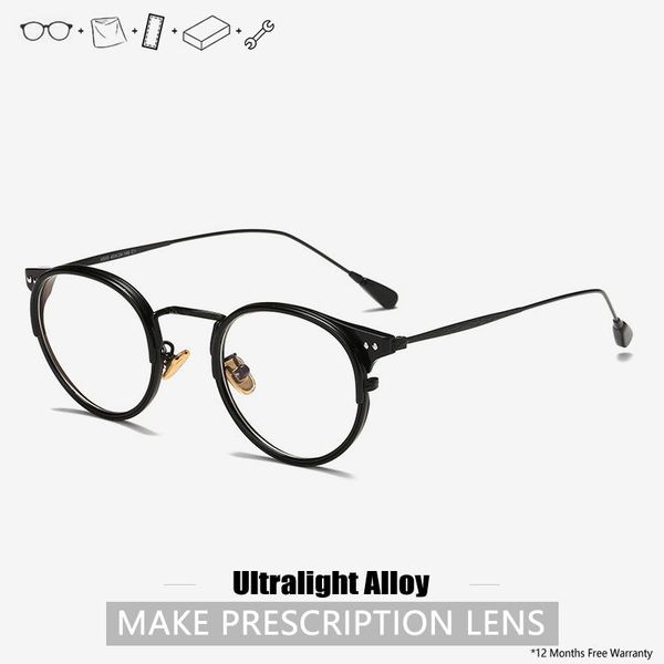 fashion sunglasses frames japanese round glasses acetate women men eye frame brand designer clear non prescription, Black
fashion sunglasses frames japanese round glasses acetate women men eye frame brand designer clear non prescription, Black