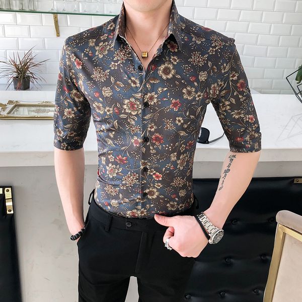flower fashion print casual men's fine fitting half sleeve dress 2021 summer streetwear night club party there were shirts to3s, White;black
flower fashion print casual men's fine fitting half sleeve dress 2021 summer streetwear night club party there were shirts to3s, White;black