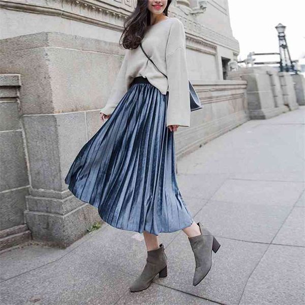 ladies vintage autumn winter women velvet skirt high waisted elegant skinny black pleated skirts female maxi womens 210607
ladies vintage autumn winter women velvet skirt high waisted elegant skinny black pleated skirts female maxi womens 210607