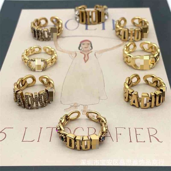 2021 new designer family ring wheat ear letter inlaid with diamond series, Silver
2021 new designer family ring wheat ear letter inlaid with diamond series, Silver