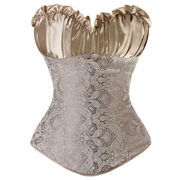 bustiers & corsets wechery satin vintage corset zip jacquard women strapless overbust corselet plus size 6xl lingerie corsage, Black;white
bustiers & corsets wechery satin vintage corset zip jacquard women strapless overbust corselet plus size 6xl lingerie corsage, Black;white