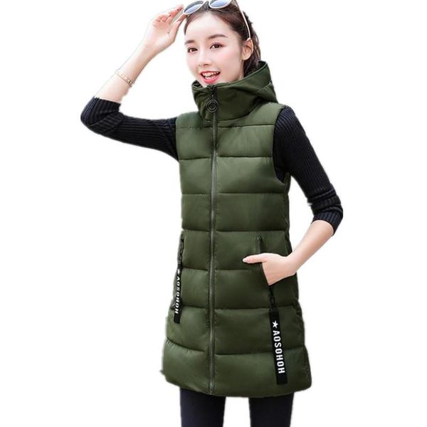 women's vests 2021 fashion ol women medium-long vest female down cotton warm autumn winter plus size 3xl outerwear q643, Black;white
women's vests 2021 fashion ol women medium-long vest female down cotton warm autumn winter plus size 3xl outerwear q643, Black;white