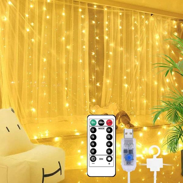 strings 3x3m led curtain light window lights waterproof eye-catching waterfall remote control usb for room balcony tent
strings 3x3m led curtain light window lights waterproof eye-catching waterfall remote control usb for room balcony tent